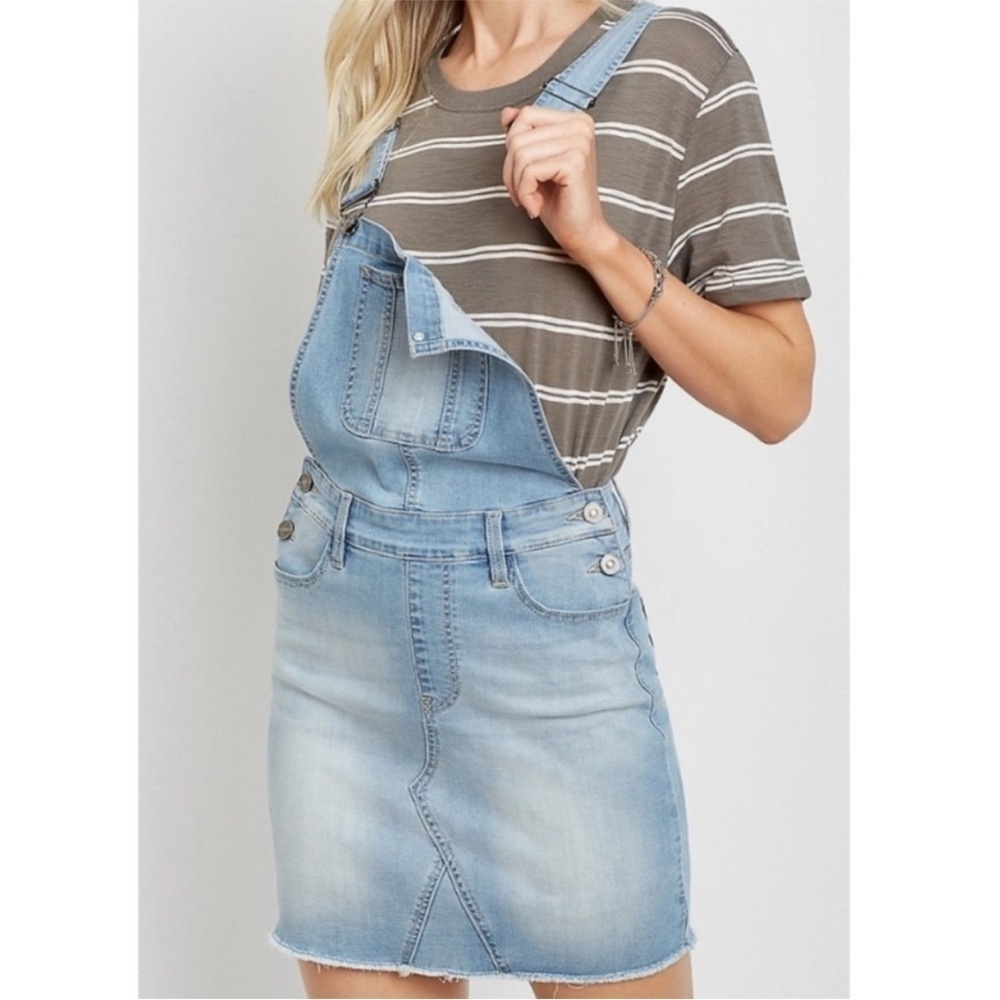 KanCan Denim Overalls Mini Dress